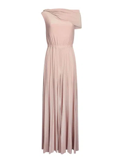 LIU •JO POWDER PINK JUMPSUIT WITH RUFFLES