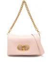 Liu •jo Liu Jo Powder Pink Puff Bag With Logo In Pink