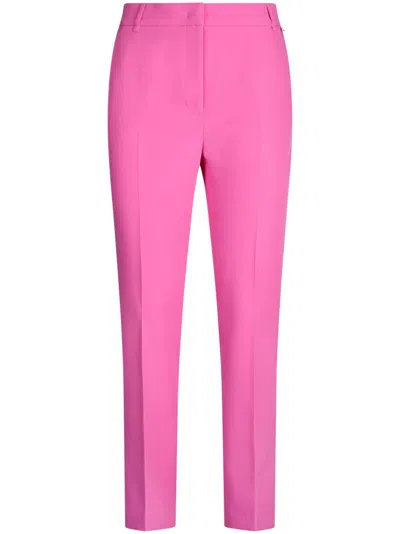 Liu •jo Pressed-crease Trousers In Pink