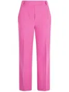 Liu •jo Pressed-crease Trousers In Pink