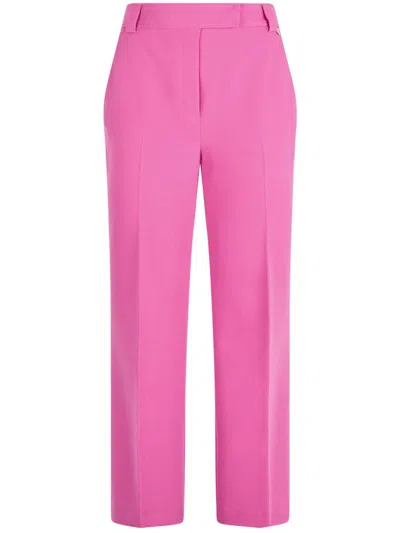 Liu •jo Pressed-crease Trousers In Pink
