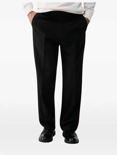 Liu •jo Pressed-crease Tailored Trousers In Black