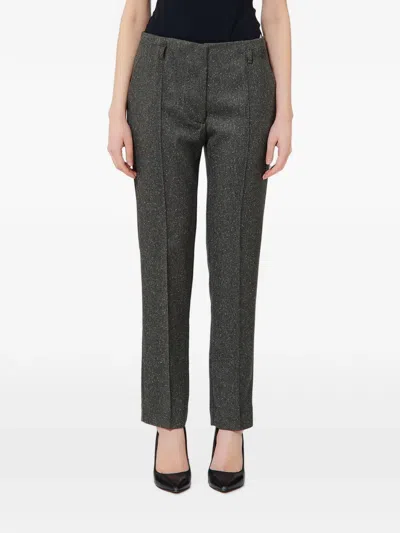 Liu •jo Pressed-crease Tailored Trousers In Gray