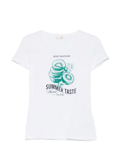 Liu •jo Print T-shirt In White