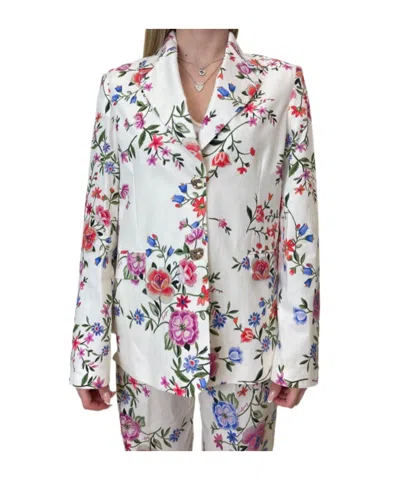 Liu •jo Printed Casual Jacket In White