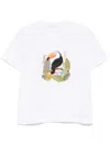 Liu •jo Toucan Graphic Round Neck Embellished T-shirt In White