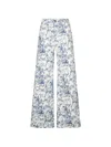 Liu •jo Printed Flared Jeans In Blue