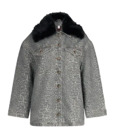 LIU •JO PRINTED LAPEL JACKET