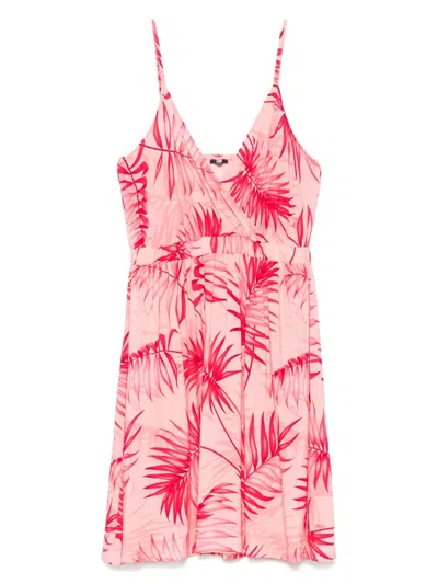 Liu •jo Printed Mini Dress In Pink