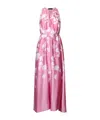 Liu •jo Printed Satin Dress In Pink