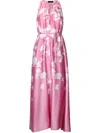 Liu •jo Printed Satin Dress In Rosa