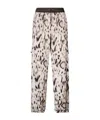 Liu •jo Flared Trousers With Cargo Pockets And Print In Pink