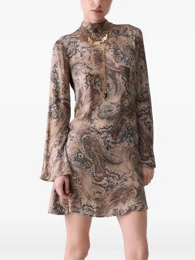 Liu •jo Printed Satin Mini Dress In Multi