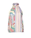 Liu •jo Liu Jo Multicolor Sleeveless Top With Collar In Multicolour