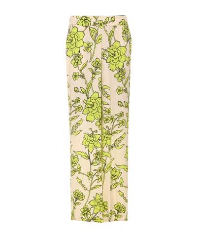 LIU •JO LIU JO FLORAL PRINT SATIN TROUSERS