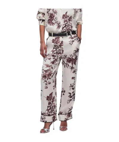 Liu •jo Printed Satin Trousers In Multi