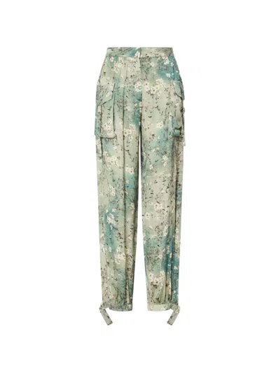 Liu •jo Printed Satin Trousers In Multi