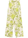 Liu •jo Satin Trousers With Printing In Neutrals