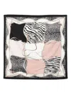 Liu •jo Chain-print Animal-print Scarf In Multi