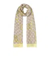 Liu •jo Monogram-pattern Scarf In Nude