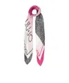 Liu •jo Printed Scarf In Pink