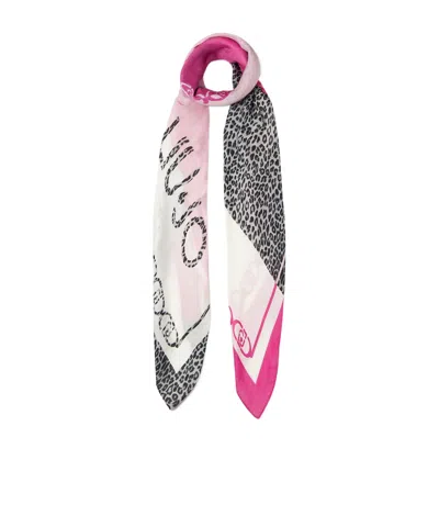 Liu •jo Printed Scarf In Pink