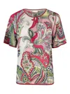 Liu •jo T-shirt Maioliche All-over In Pink
