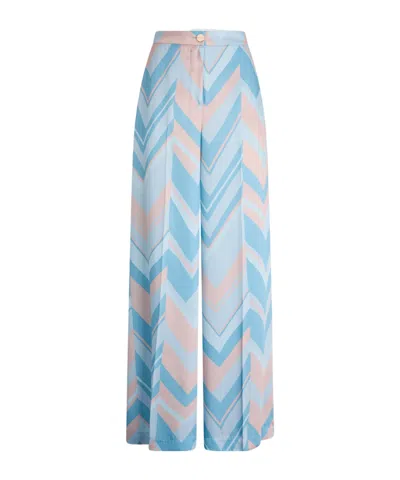 LIU •JO LIU JO PRINTED TWILL PALAZZO TROUSERS