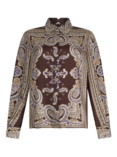 Liu •jo Paisley Print Long-sleeved Shirt In Multi