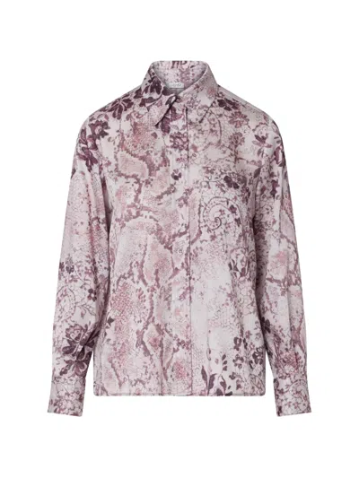 Liu •jo Printed Twill Shirt In Multi