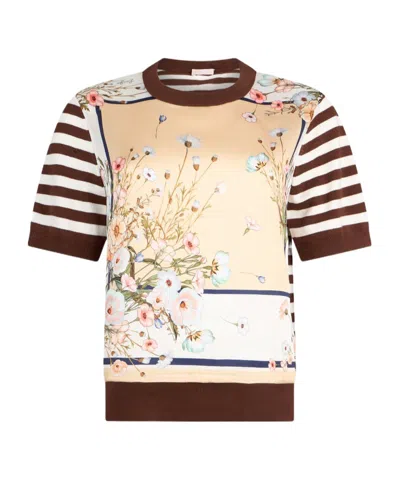 Liu •jo Printed Twill Top In Multi
