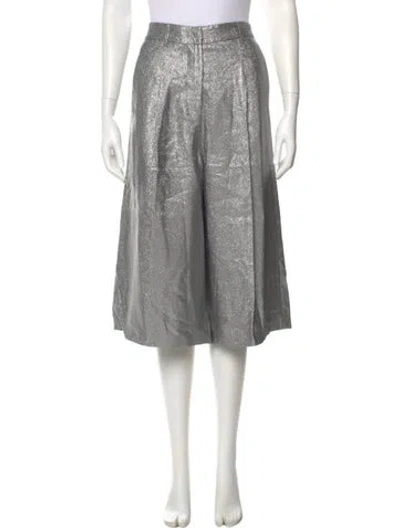 Pre-owned Liu •jo Printed Wide Leg Pants In Gray