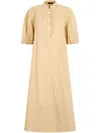 Liu •jo Puff-sleeve Belted Dress In Neutrals