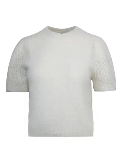 LIU •JO PUFF-SLEEVE GLITTER SWEATER