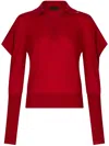 Liu •jo Red Wool And Cashmere Jumper In 红色