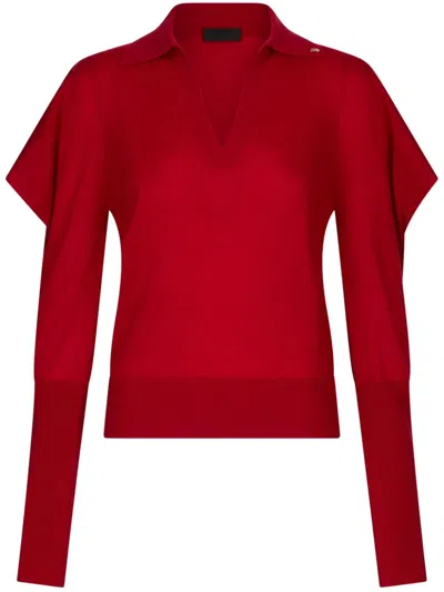 Liu •jo Red Wool And Cashmere Jumper In 红色