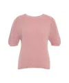 Liu •jo Puff-sleeve Sweater In Pink