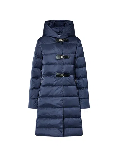 Liu •jo Puffer Jacket Long With Hood In Blue