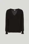 Liu •jo Pullover Nero Oversize In Nero