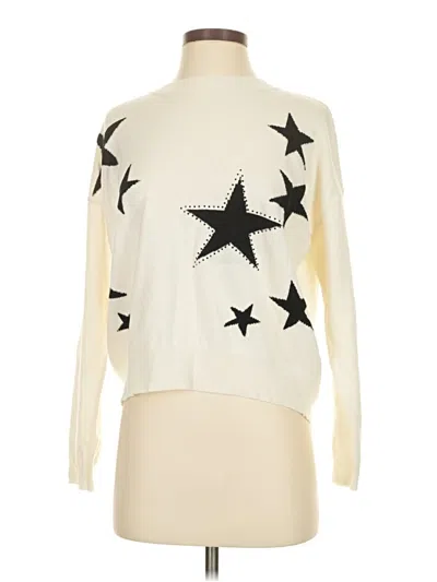 Pre-owned Liu •jo Pullover Sweater In White