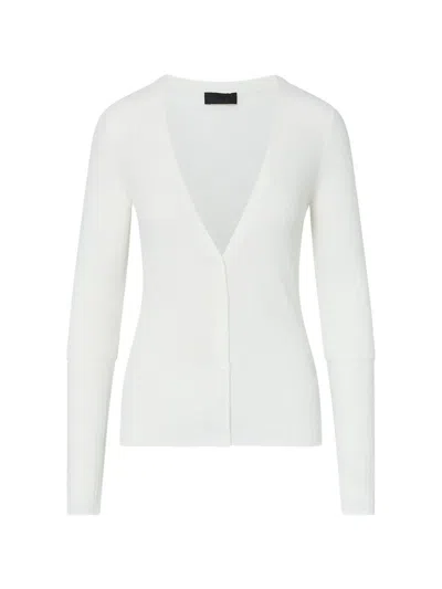 Liu •jo Pure Wool Cardigan In White