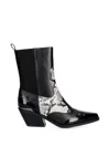 Liu •jo Python-print Cowboy Boots In Black
