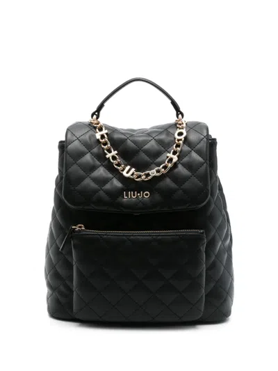 Liu •jo Quilted Backpack In 黑色