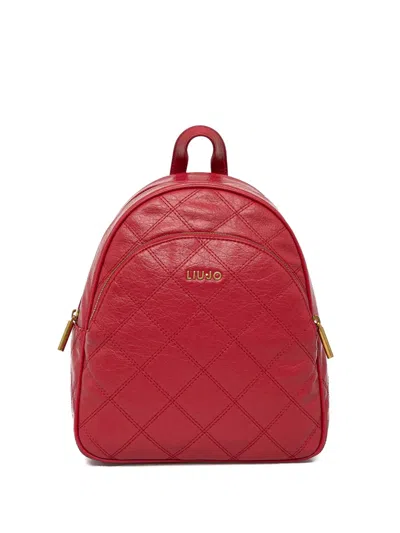 Liu •jo Quilted Backpack In Red
