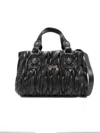 Liu •jo Quilted Black Handbag With Gold-tone Accents In Black