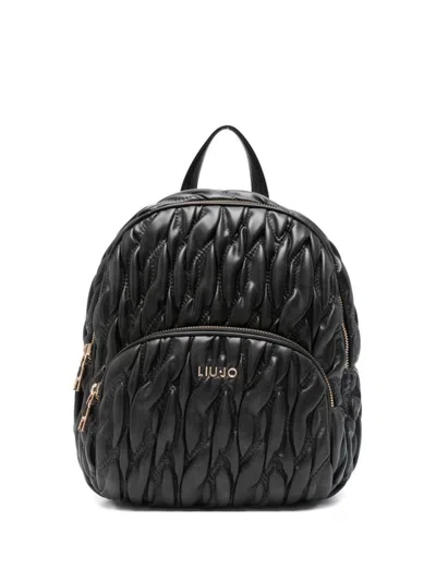 Liu •jo Quilted Bucket Bag With Adjustable Straps In Purple