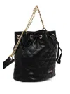 Liu •jo Quilted Chain-strap Bucket Bag In Black