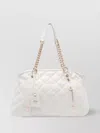 Liu •jo Liu Jo Cream Quilted Bag With Logo