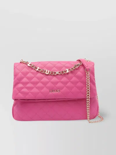 Liu •jo Quilted Chain Strap Shoulder Bag In Purple