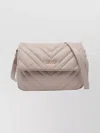 Liu •jo Quilted Chevron Crossbody Bag In Neutral